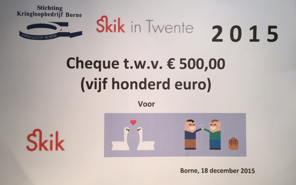 cheque Kringloop Borne 18 december 2015